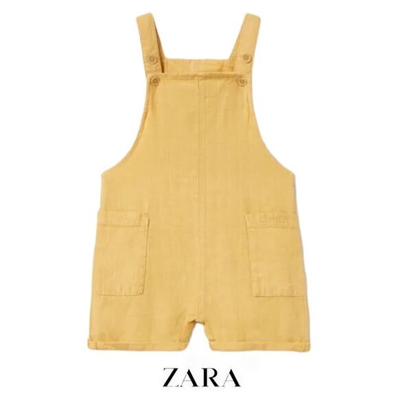 Zara Other - ZARA Kids | Yellow | LINEN BLEND OVERALLS